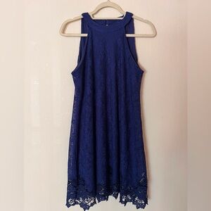 Mi Ami Blue Lace Dress